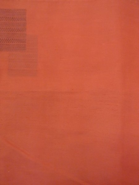 画像4: N1007A 女性用紬  シルク(正絹) 灰色がかった橙色, 花 【中古】【USED】【リサイクル】 ★★★☆☆【N1007A】 (4)