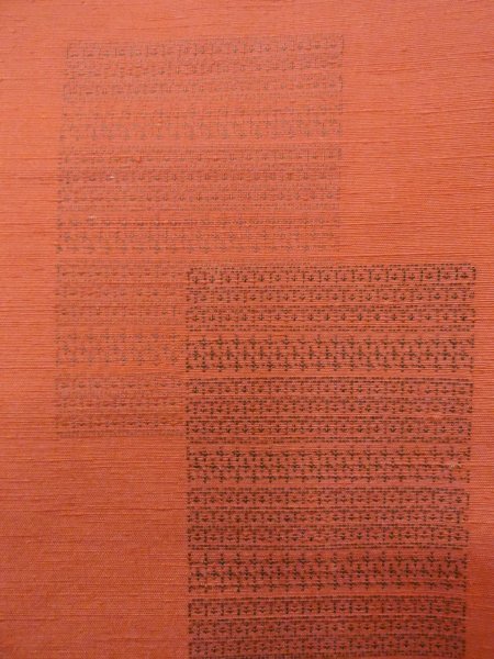 画像6: N1007A 女性用紬  シルク(正絹) 灰色がかった橙色, 花 【中古】【USED】【リサイクル】 ★★★☆☆【N1007A】 (6)