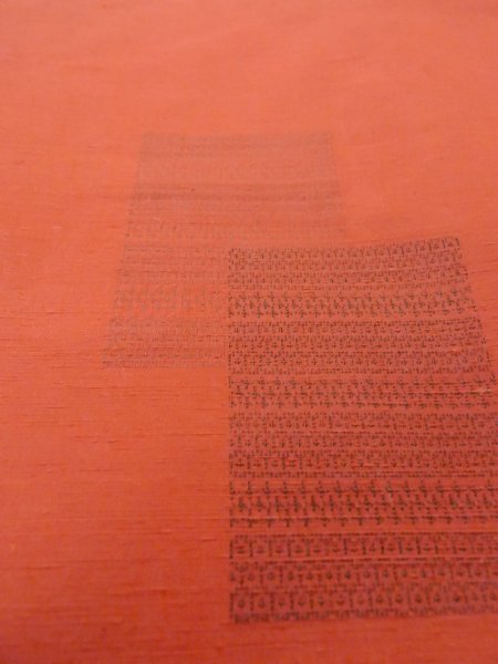 画像9: N1007A 女性用紬  シルク(正絹) 灰色がかった橙色, 花 【中古】【USED】【リサイクル】 ★★★☆☆【N1007A】 (9)