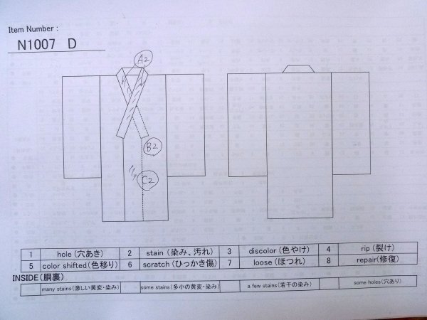 画像13: N1007D 女性用紬  シルク(正絹) 灰色がかった紫色,  【中古】【USED】【リサイクル】 ★★★☆☆【N1007D】 (13)