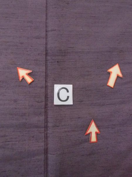 画像16: N1007D 女性用紬  シルク(正絹) 灰色がかった紫色,  【中古】【USED】【リサイクル】 ★★★☆☆【N1007D】 (16)