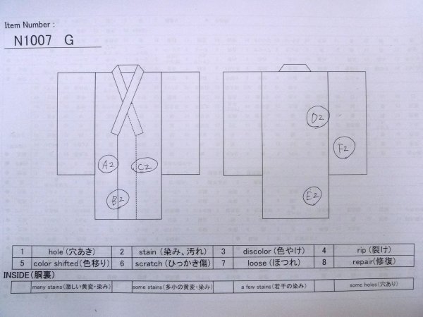 画像13: N1007G 女性用紬  シルク(正絹) アイボリー, もみじ 【中古】【USED】【リサイクル】 ★★★☆☆【N1007G】 (13)