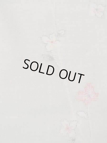 画像5: N1007I 女性用紬  シルク（正絹） 淡い灰色, 花 【中古】【USED】【リサイクル】 ★★★☆☆【N1007I】 (5)