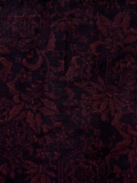 画像3: N1007K 女性用紬  シルク(正絹) 黒, 唐花 【中古】【USED】【リサイクル】 ★★★★★【N1007K】 (3)