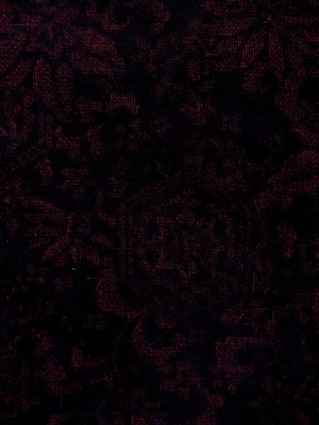 画像4: N1007K 女性用紬  シルク(正絹) 黒, 唐花 【中古】【USED】【リサイクル】 ★★★★★【N1007K】 (4)