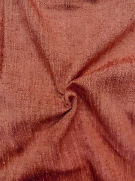 画像9: N1007L 女性用紬  シルク(正絹) 灰色がかった朱赤,  【中古】【USED】【リサイクル】 ★★★☆☆【N1007L】 (9)