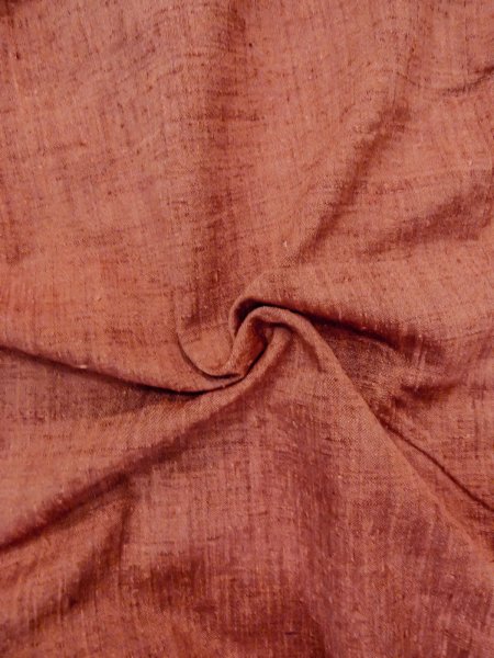 画像10: N1007L 女性用紬  シルク(正絹) 灰色がかった朱赤,  【中古】【USED】【リサイクル】 ★★★☆☆【N1007L】 (10)