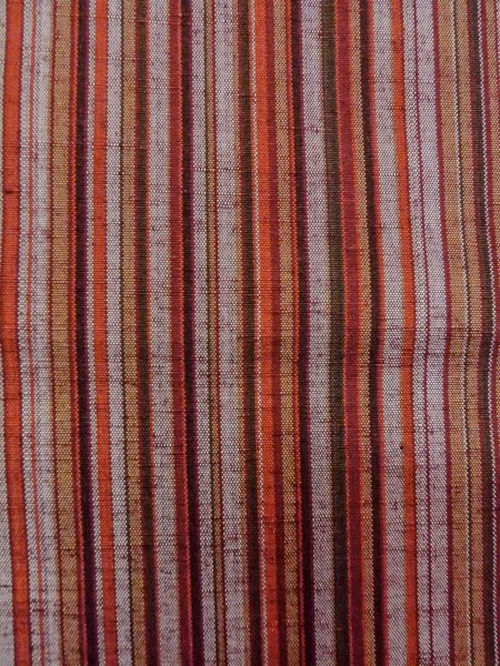 画像5: N1007S 女性用紬  シルク(正絹) 朱赤, 縞 【中古】【USED】【リサイクル】 ★★★★☆【N1007S】 (5)