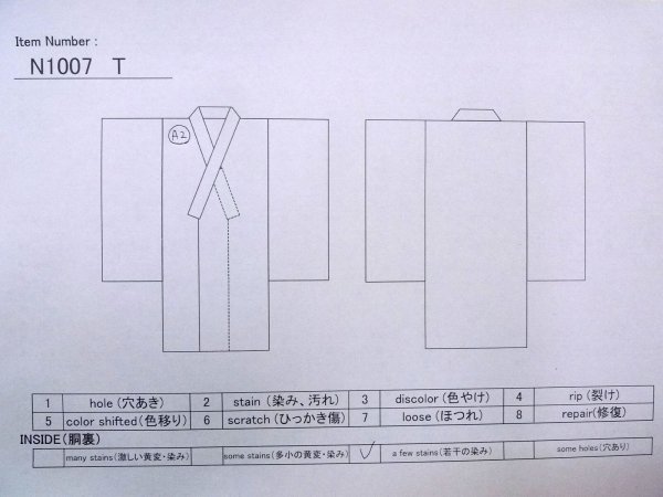 画像11: N1007T 女性用紬  シルク(正絹) 鮮やか青, 菊 【中古】【USED】【リサイクル】 ★★★☆☆【N1007T】 (11)