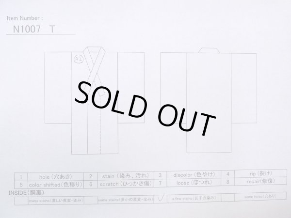 画像11: N1007T 女性用紬  シルク（正絹） 鮮やか青, 菊 【中古】【USED】【リサイクル】 ★★★☆☆【N1007T】 (11)