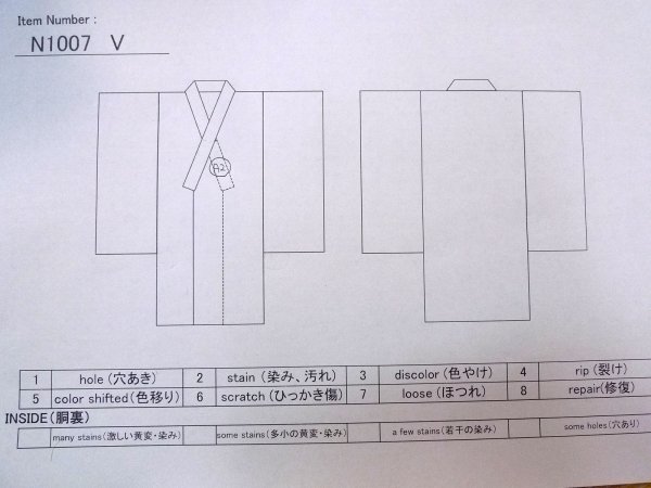 画像11: N1007V 女性用紬  シルク(正絹) 鮮やか赤色, チェック柄 【中古】【USED】【リサイクル】 ★★★☆☆【N1007V】 (11)