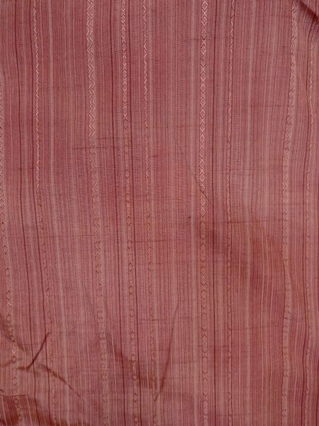 画像3: N1007X 男性用紬  シルク(正絹) 薄い灰色がかったえんじ, 縞 【中古】【USED】【リサイクル】 ★★★★☆【N1007X】 (3)