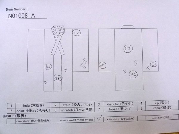 画像13: N1008A 女性用紬  シルク(正絹) 灰色, 蜀江文 【中古】【USED】【リサイクル】 ★★★☆☆【N1008A】 (13)