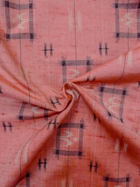 画像11: N1008C 女性用紬  シルク(正絹) 薄い朱赤, 鳥 【中古】【USED】【リサイクル】 ★★★☆☆【N1008C】 (11)