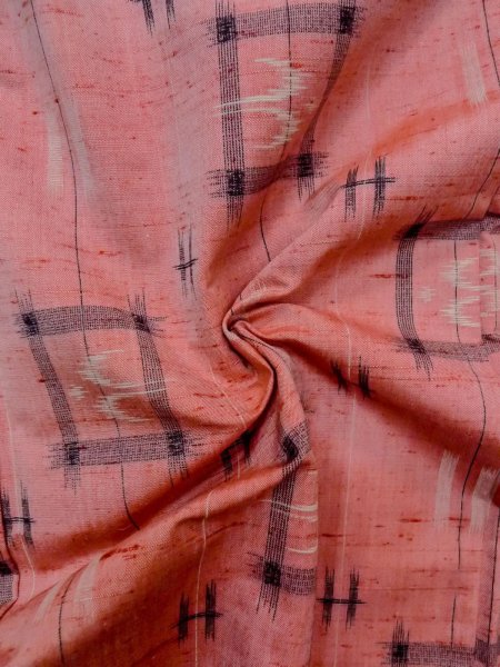 画像12: N1008C 女性用紬  シルク(正絹) 薄い朱赤, 鳥 【中古】【USED】【リサイクル】 ★★★☆☆【N1008C】 (12)