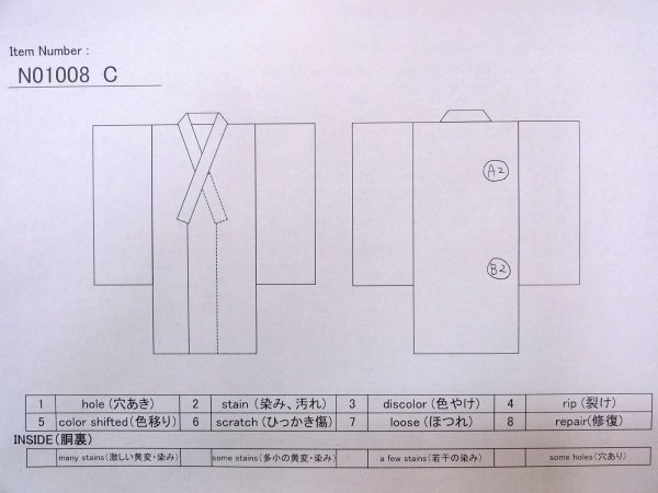 画像13: N1008C 女性用紬  シルク(正絹) 薄い朱赤, 鳥 【中古】【USED】【リサイクル】 ★★★☆☆【N1008C】 (13)