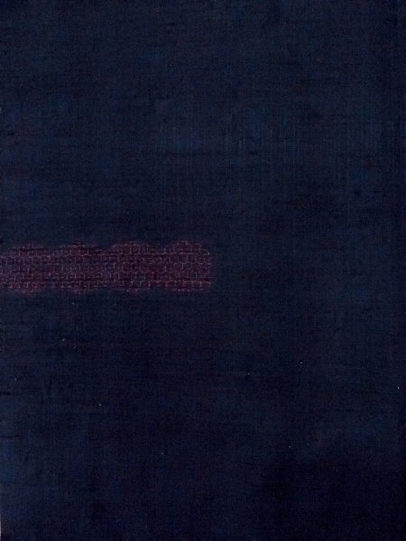 画像4: N1015B 女性用紬 石下結城紬 シルク（正絹） 紺, 亀甲 【中古】【USED】【リサイクル】 ★★★☆☆【N1015B】 (4)