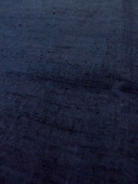 画像10: N1015B 女性用紬 石下結城紬 シルク（正絹） 紺, 亀甲 【中古】【USED】【リサイクル】 ★★★☆☆【N1015B】 (10)