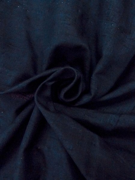 画像11: N1015B 女性用紬 石下結城紬 シルク（正絹） 紺, 亀甲 【中古】【USED】【リサイクル】 ★★★☆☆【N1015B】 (11)