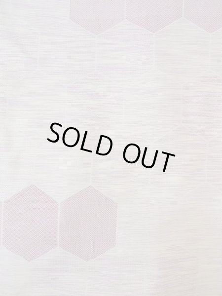 画像3: N1015D 女性用紬  シルク（正絹） 淡い赤み藤色, 松皮菱 【中古】【USED】【リサイクル】 ★★☆☆☆【N1015D】 (3)