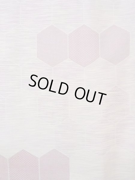 画像4: N1015D 女性用紬  シルク（正絹） 淡い赤み藤色, 松皮菱 【中古】【USED】【リサイクル】 ★★☆☆☆【N1015D】 (4)