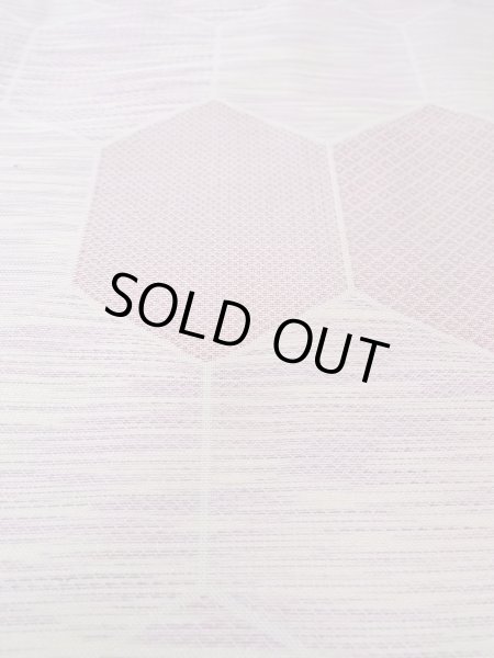 画像9: N1015D 女性用紬  シルク（正絹） 淡い赤み藤色, 松皮菱 【中古】【USED】【リサイクル】 ★★☆☆☆【N1015D】 (9)