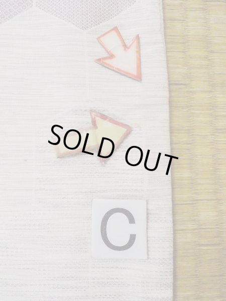 画像16: N1015D 女性用紬  シルク（正絹） 淡い赤み藤色, 松皮菱 【中古】【USED】【リサイクル】 ★★☆☆☆【N1015D】 (16)