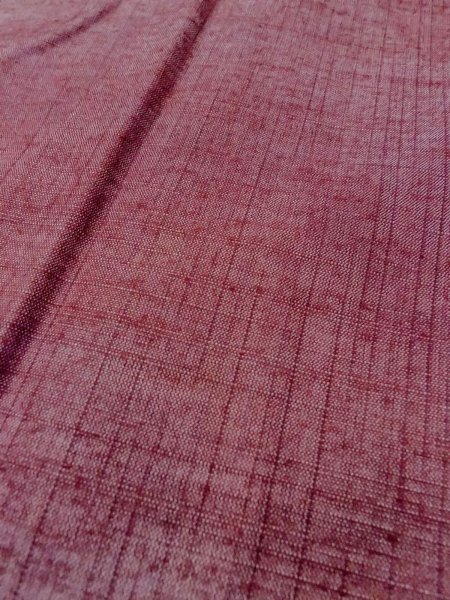 画像8: N1015E 女性用紬  シルク（正絹） えんじ, 縞 【中古】【USED】【リサイクル】 ★★★★☆【N1015E】 (8)