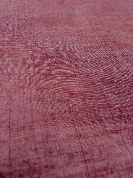 画像10: N1015E 女性用紬  シルク（正絹） えんじ, 縞 【中古】【USED】【リサイクル】 ★★★★☆【N1015E】 (10)