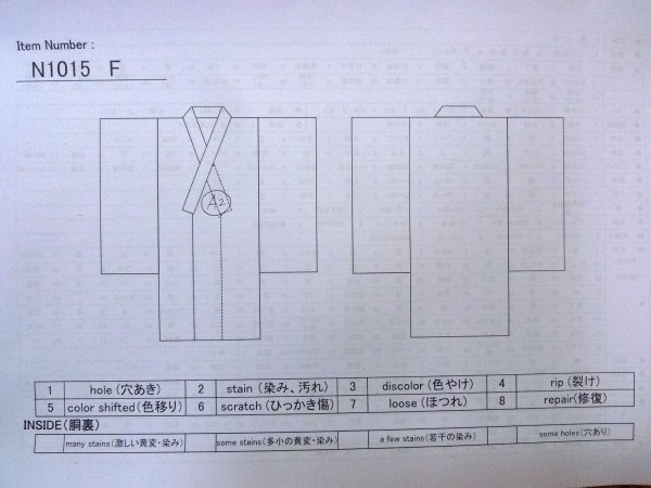 画像13: N1015F 女性用紬  シルク（正絹） 深いえんじ, 唐草 【中古】【USED】【リサイクル】 ★★★☆☆【N1015F】 (13)