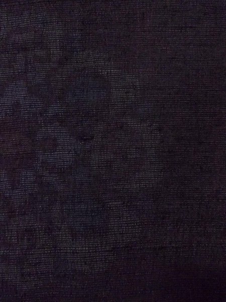 画像6: N1015H 女性用紬 石下結城紬 シルク（正絹） 黒, 唐花 【中古】【USED】【リサイクル】 ★★☆☆☆【N1015H】 (6)