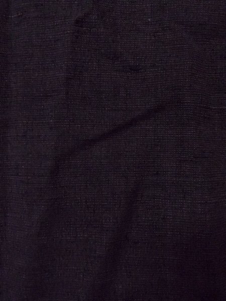 画像7: N1015H 女性用紬 石下結城紬 シルク（正絹） 黒, 唐花 【中古】【USED】【リサイクル】 ★★☆☆☆【N1015H】 (7)