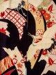 画像9: N1015J 昭和初期ごろ。アンティーク品。女性用打掛  シルク（正絹） 黒, 桜 【中古】【USED】【リサイクル】 ★★★☆☆【N1015J】 (9)