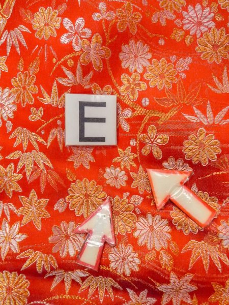 画像19: N1015O 女性用掛下  シルク（正絹） 光沢のある橙色, 菊 【中古】【USED】【リサイクル】 ★★★☆☆【N1015O】 (19)