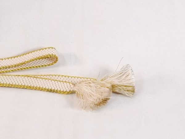 画像4: N1022XA 帯締め 女性用着物 シルク(正絹)   白 ぼかし 【中古】 【USED】 【リサイクル】 ★★★★☆ (4)