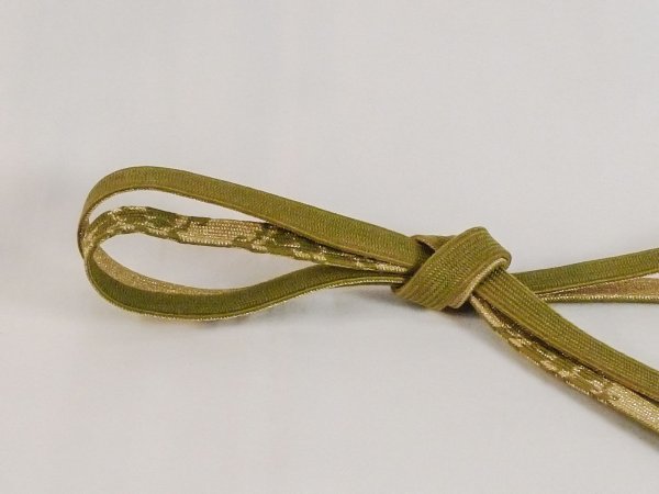 画像2: N1022XC 帯締め 女性用着物 シルク(正絹)   緑色 抽象的模様 【中古】 【USED】 【リサイクル】 ★★★☆☆ (2)