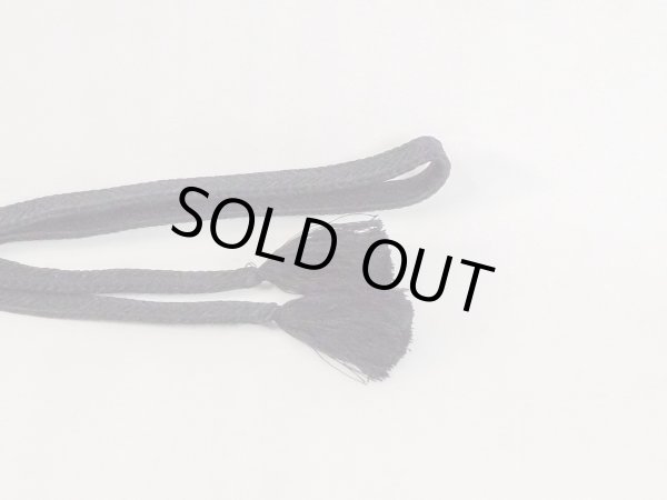 画像4: N1022XE 帯締め 女性用着物 シルク（正絹）   黒 菱 【中古】 【USED】 【リサイクル】 ★★★☆☆ (4)