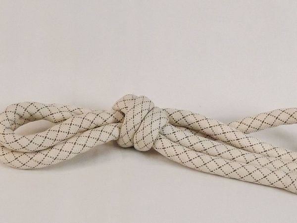 画像3: N1022XP 帯締め 女性用着物 シルク（正絹）   アイボリー 菱 【中古】 【USED】 【リサイクル】 ★★★☆☆ (3)