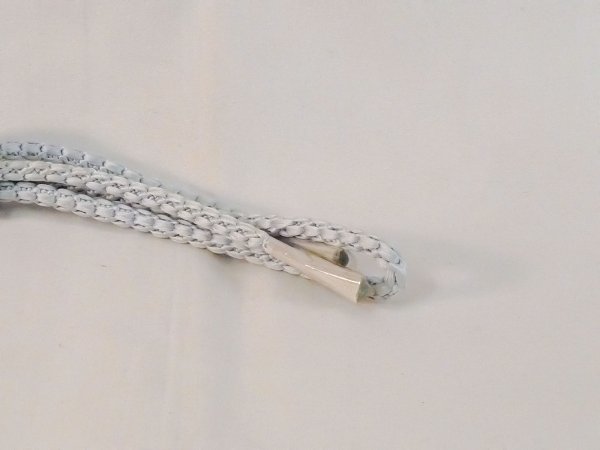 画像4: N1023XJ 帯締め 女性用着物 シルク(正絹)  淡い 水色  【中古】 【USED】 【リサイクル】 ★★★☆☆ (4)