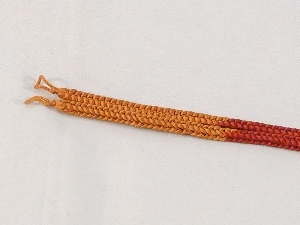画像2: N1025XA 羽織紐 女性用着物 シルク(正絹)   えんじ  【中古】 【USED】 【リサイクル】 ★★★☆☆ (2)