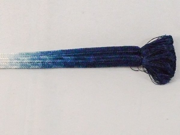 画像3: N1025XF 羽織紐 女性用着物 シルク(正絹)  深い 青緑色  【中古】 【USED】 【リサイクル】 ★★★★☆ (3)