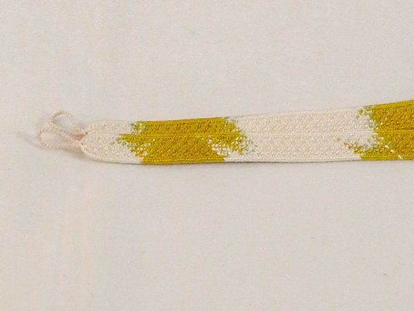 画像2: N1025XH 羽織紐 女性用着物 シルク(正絹)  深い 黄色  【中古】 【USED】 【リサイクル】 ★★★★☆ (2)