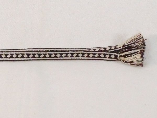 画像3: N1025XJ 羽織紐 女性用着物 シルク(正絹)   黒 菱 【中古】 【USED】 【リサイクル】 ★★★★☆ (3)