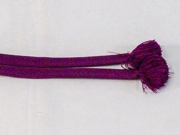 画像3: N1030XC 羽織紐 女性用着物 シルク(正絹)  鮮やか 紫色  【中古】 【USED】 【リサイクル】 ★★★★☆ (3)