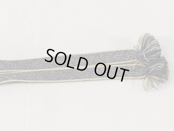 画像4: N1030XF 羽織紐 女性用着物 シルク（正絹）  深い 青緑色 抽象的模様 【中古】 【USED】 【リサイクル】 ★★★★☆ (4)