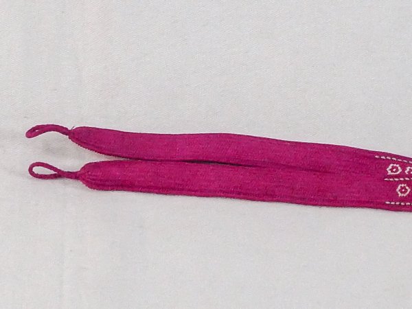 画像3: N1030XJ 羽織紐 女性用着物 シルク(正絹)  鮮やか 桃色 花 【中古】 【USED】 【リサイクル】 ★★☆☆☆ (3)