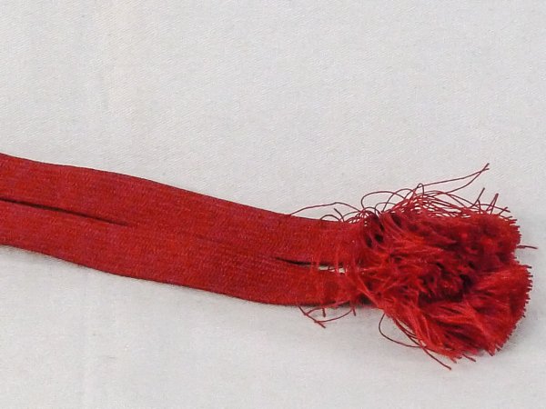画像4: N1030XK 羽織紐 女性用着物 シルク（正絹）   朱赤  【中古】 【USED】 【リサイクル】 ★★★★☆ (4)