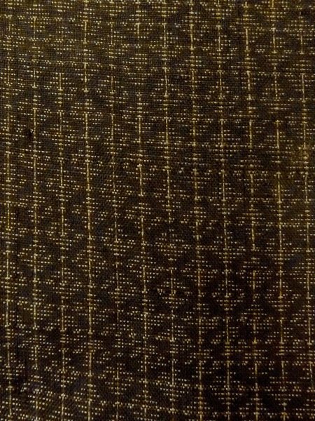 画像8: N1101B 男性用羽織  シルク（正絹） 深いオリーブ, 菱 【中古】【USED】【リサイクル】 ★☆☆☆☆【N1101B】 (8)