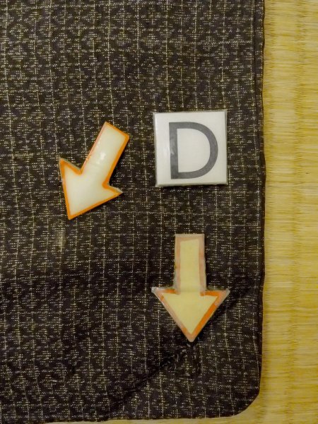 画像18: N1101B 男性用羽織  シルク（正絹） 深いオリーブ, 菱 【中古】【USED】【リサイクル】 ★☆☆☆☆【N1101B】 (18)