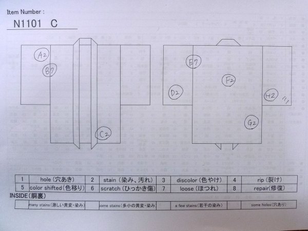 画像14: N1101C 昭和初期ごろ。アンティーク品。女性用羽織  シルク(正絹) 黒, ぼたん 【中古】【USED】【リサイクル】 ★☆☆☆☆【N1101C】 (14)